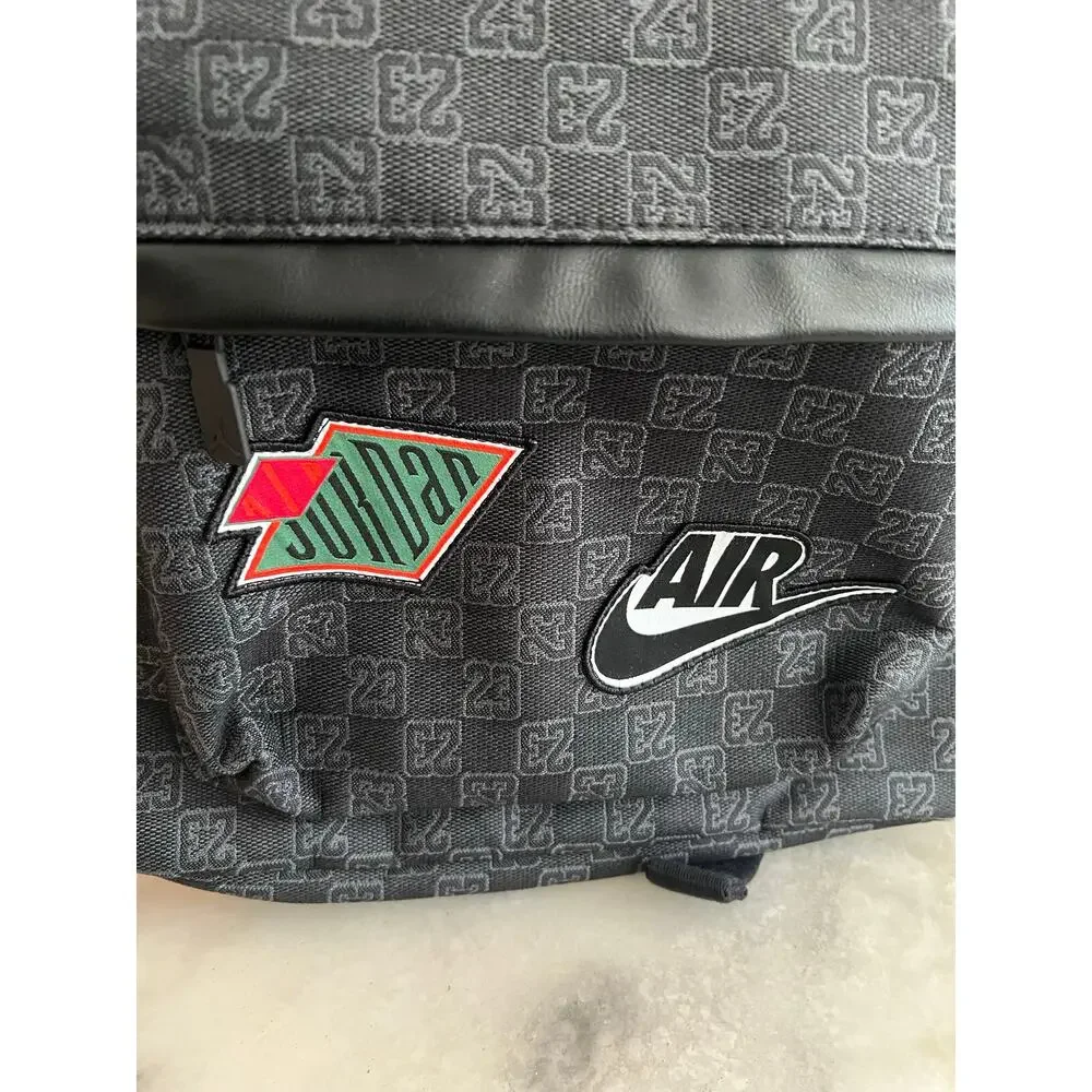 Jordan Air Monogram Backpack 20L Black Gray School Bookbag New With Tags